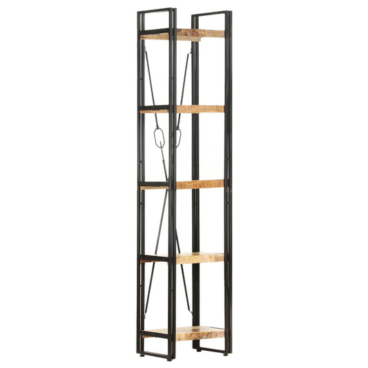 5-Tier Bookcase 40x30x180 cm Solid Mango Wood