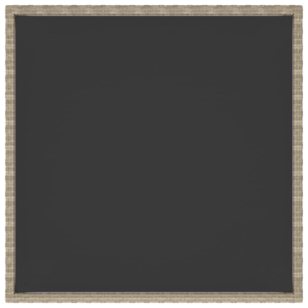 3 Piece Garden Dining Set Poly Rattan and Tempered Glass Beige