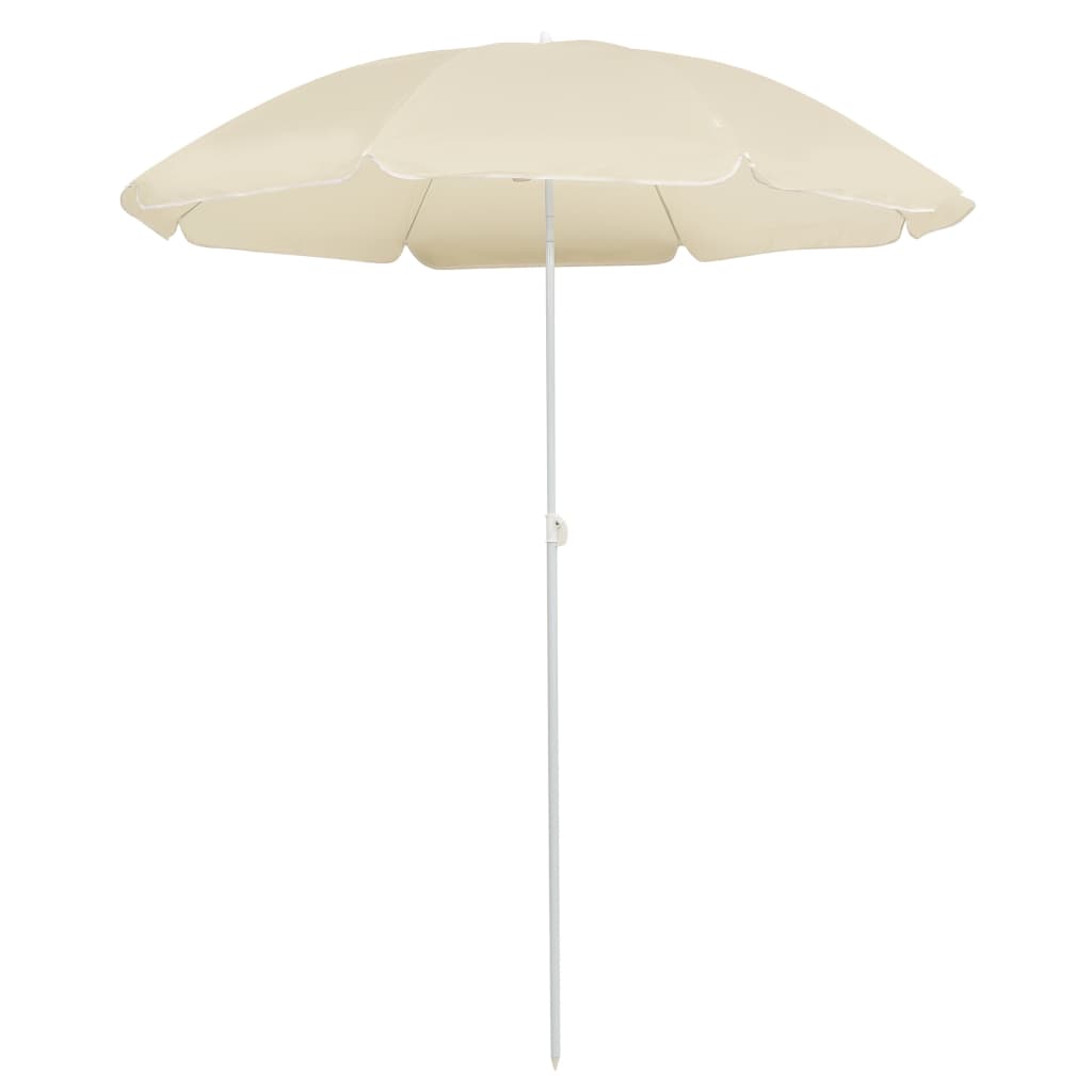 Garden Parasol with Steel Pole Sand 180 cm
