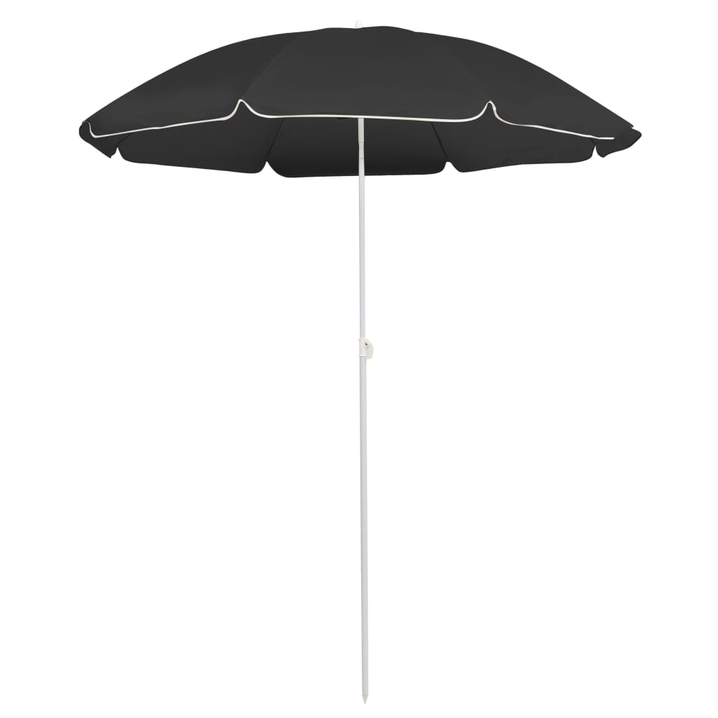 Garden Parasol with Steel Pole Anthracite 180 cm