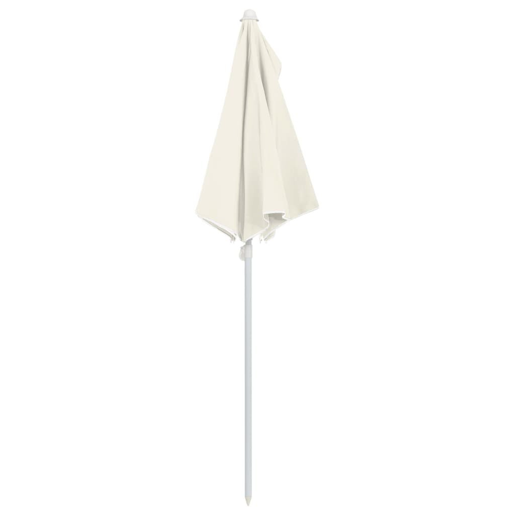 Garden Half Parasol with Pole 180x90 cm Sand
