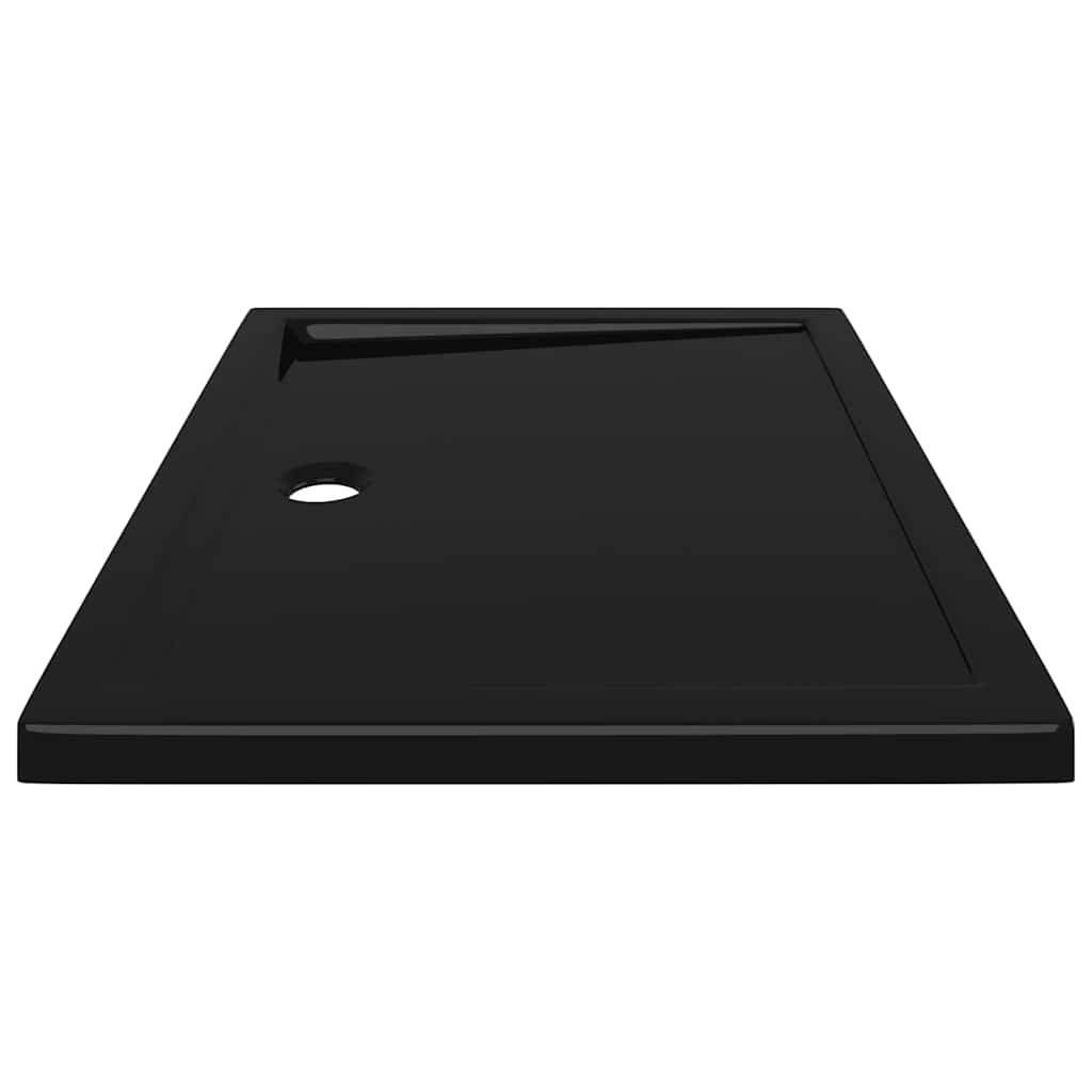 Rectangular ABS Shower Base Tray Black 70x90 cm