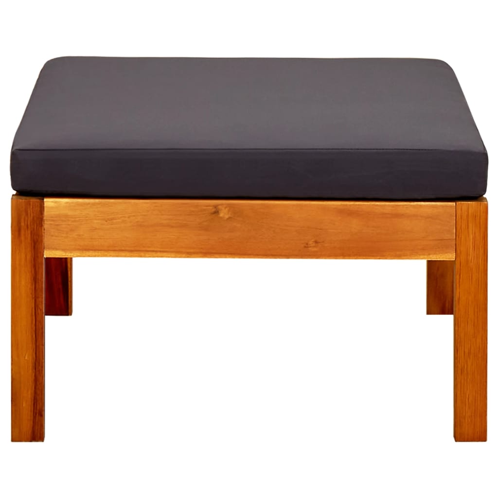 Garden Bench with Canopy and Footrests Solid Acacia Wood