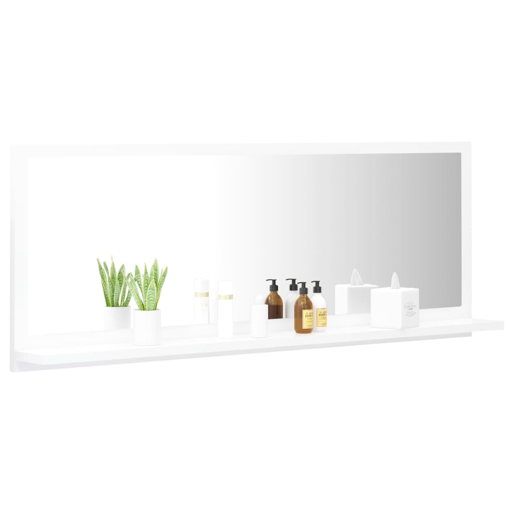 Bathroom Mirror White 100x10.5x37 cm Engineered Wood