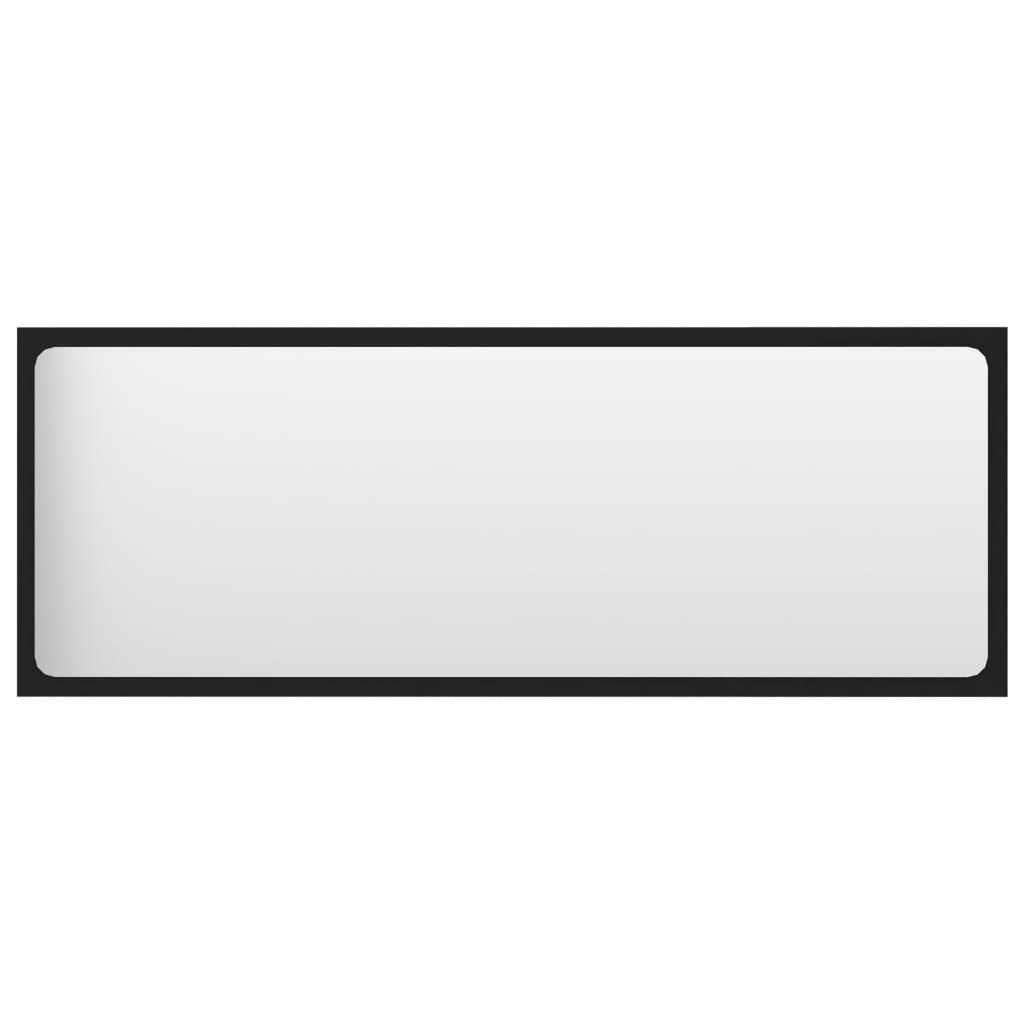 Bathroom Mirror Black 100x1.5x37 cm Engineered Wood