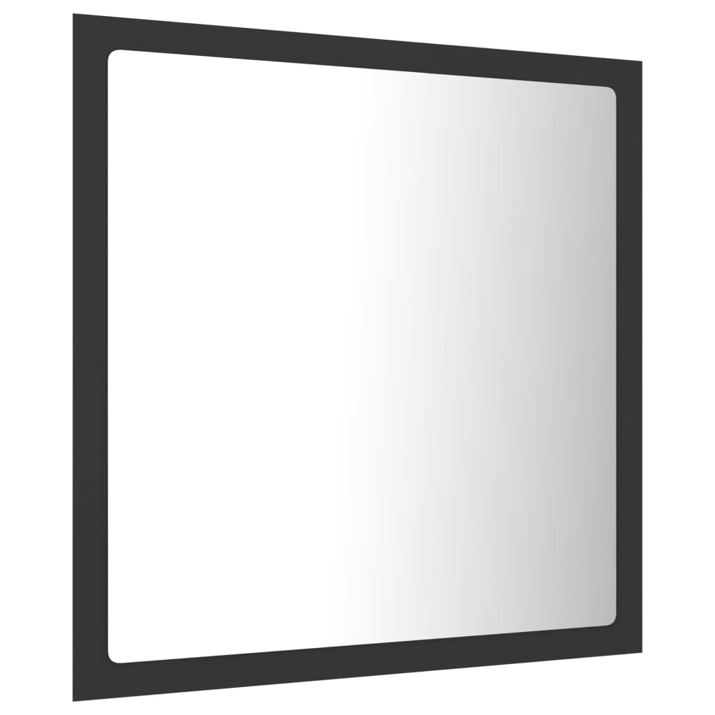 LED Bathroom Mirror Grey 40x8.5x37 cm Acrylic