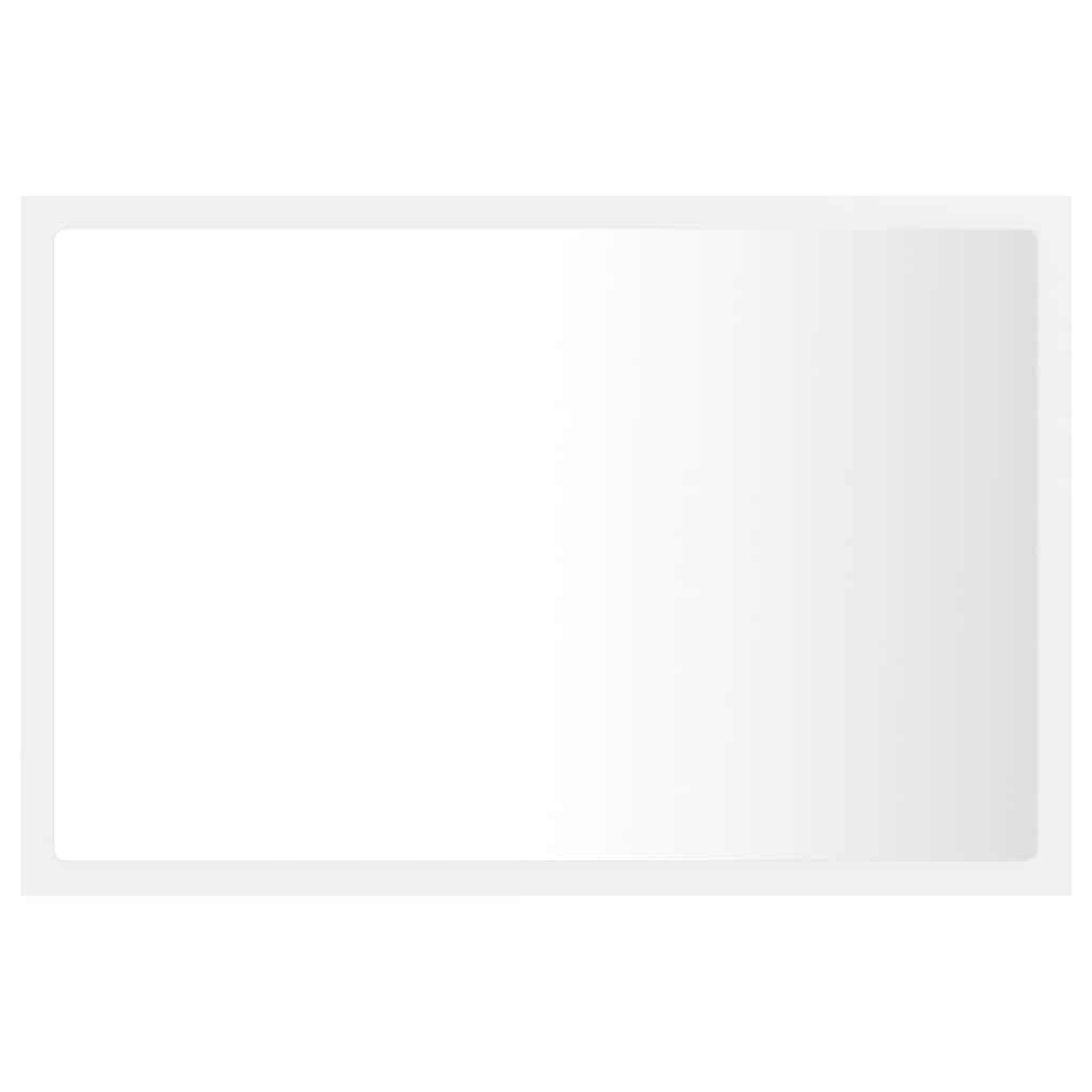 LED Bathroom Mirror White 60x8.5x37 cm Acrylic