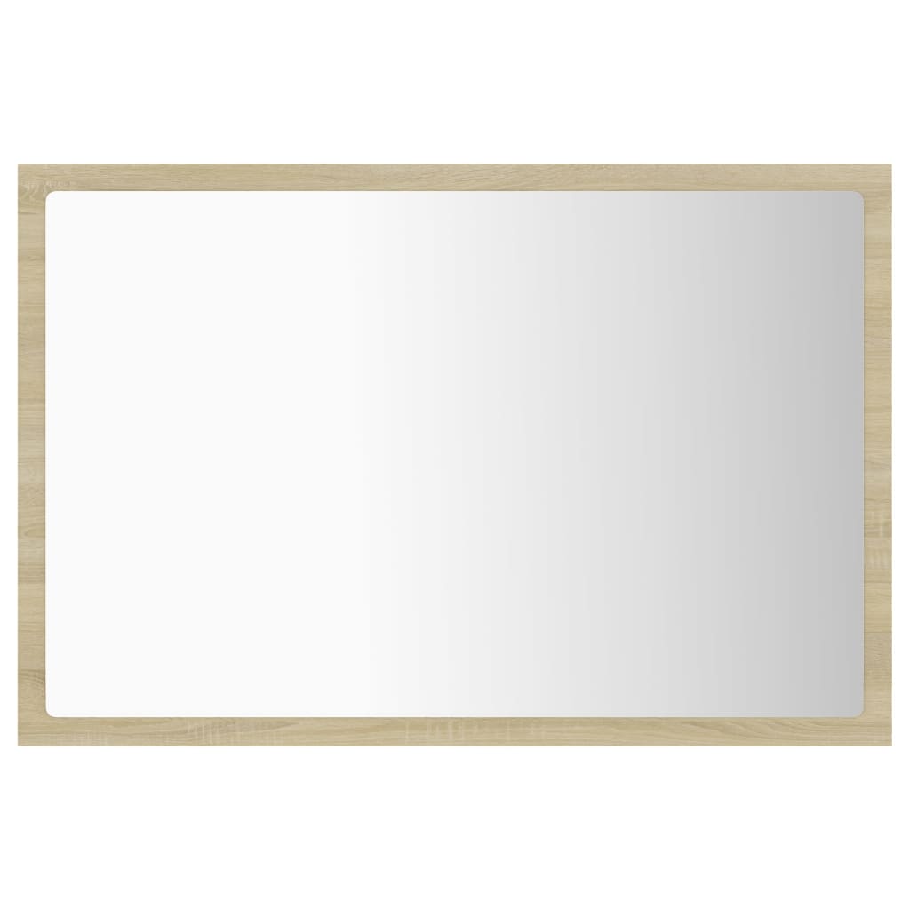 LED Bathroom Mirror Sonoma Oak 60x8.5x37 cm Acrylic