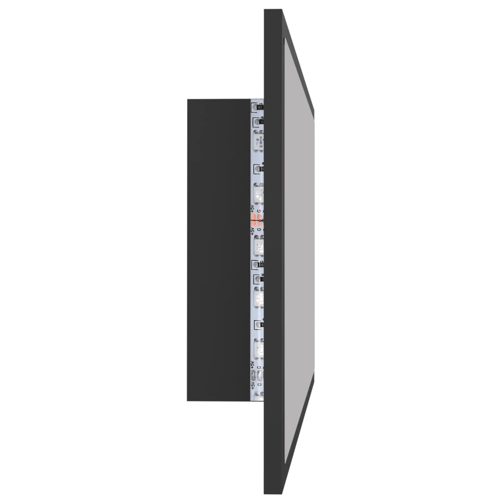 LED Bathroom Mirror Grey 80x8.5x37 cm Acrylic