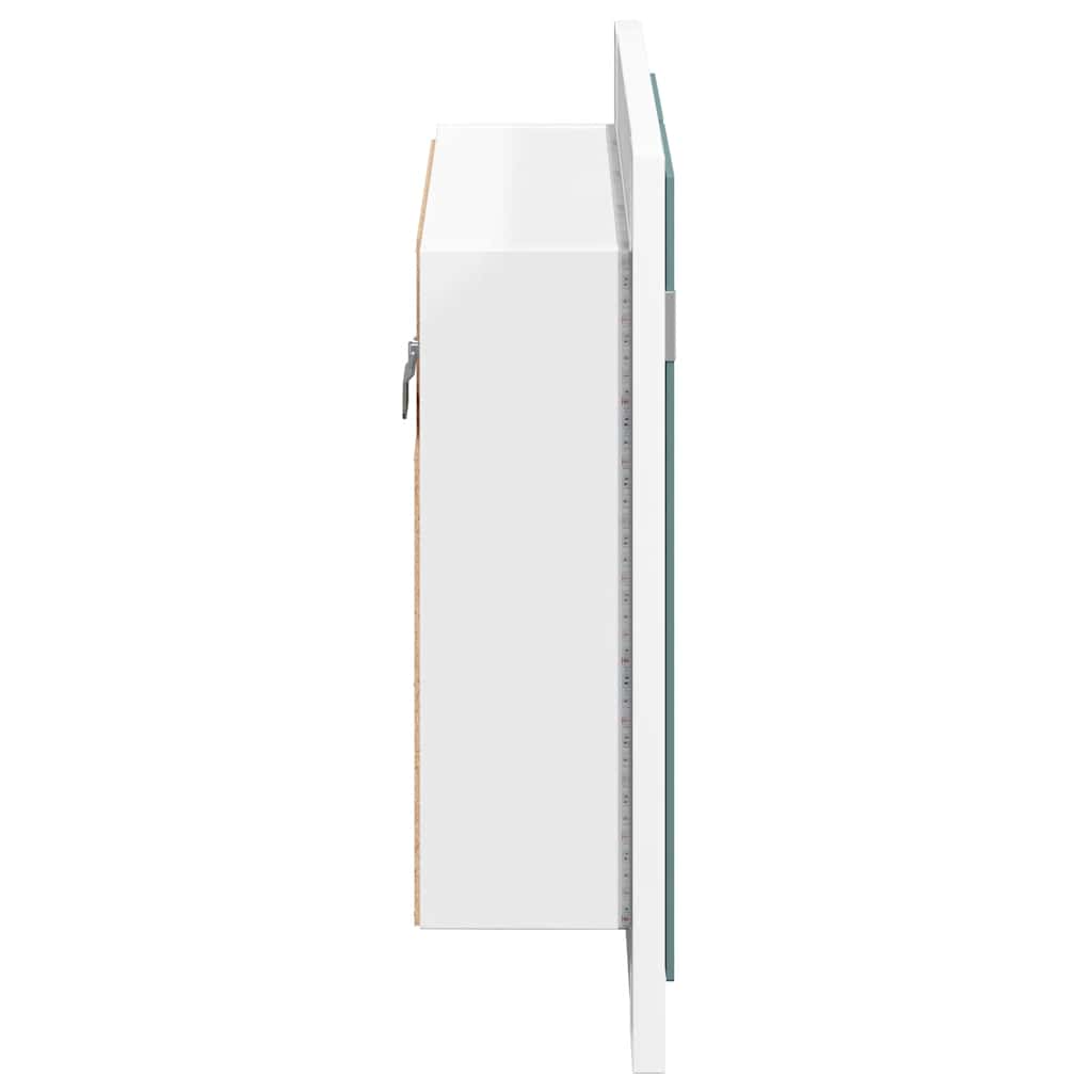 LED Bathroom Mirror Cabinet White 60x12x45 cm Acrylic