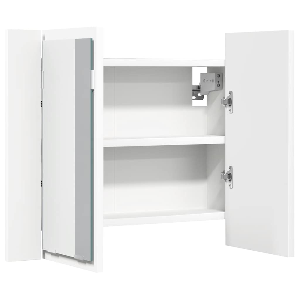 LED Bathroom Mirror Cabinet White 60x12x45 cm Acrylic