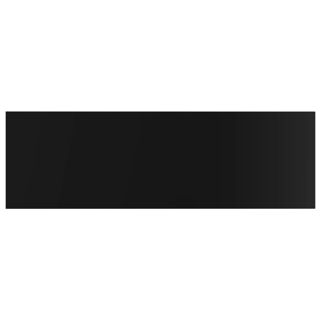 Bookshelf Boards 4 pcs High Gloss Black 80x20x1.5 cm Engineered Wood