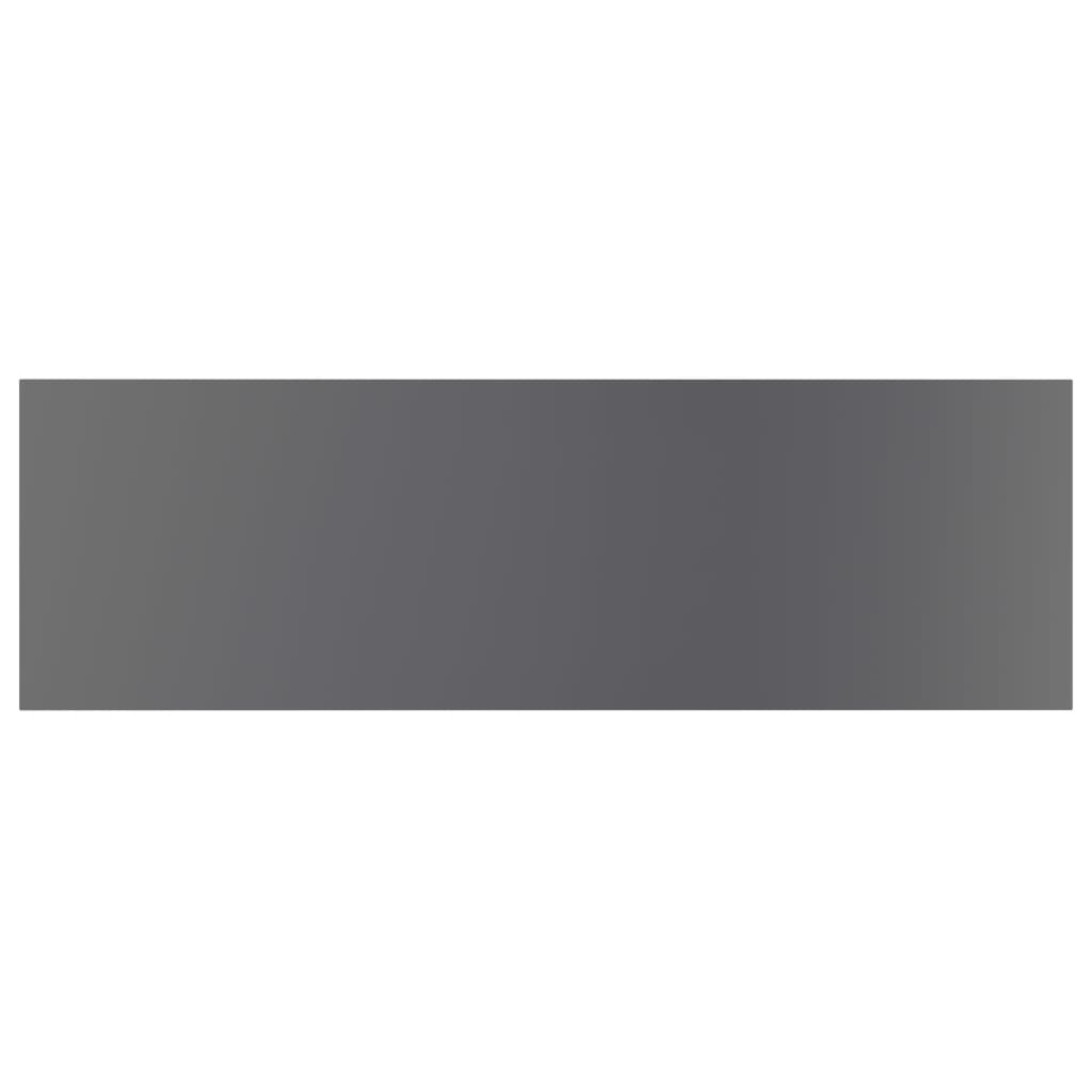 Bookshelf Boards 4 pcs High Gloss Grey 80x20x1.5 cm Engineered Wood