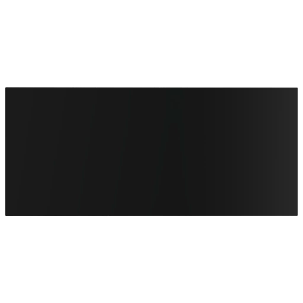 Bookshelf Boards 4 pcs High Gloss Black 80x30x1.5 cm Engineered Wood