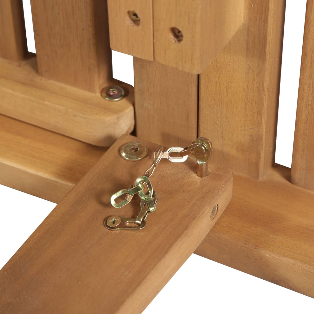 Folding Sun Lounger with Cushion Solid Wood Acacia