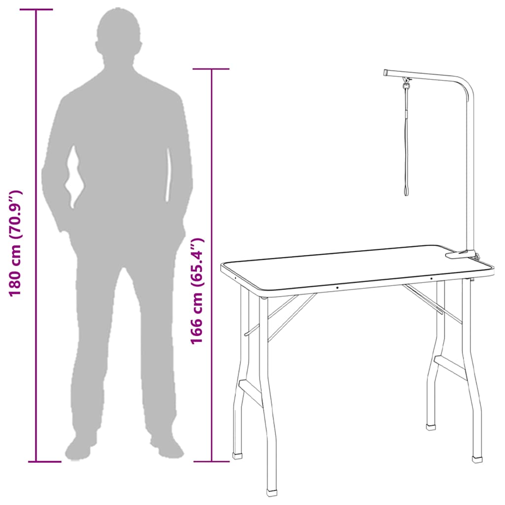 Adjustable Dog Grooming Table with 1 Loop