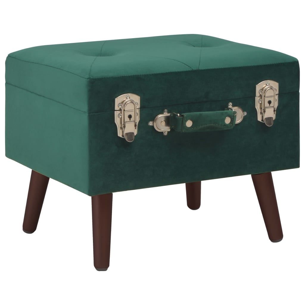 Storage Stool Green 40 cm Velvet