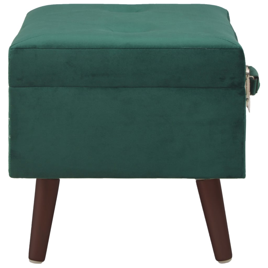 Storage Stool Green 40 cm Velvet