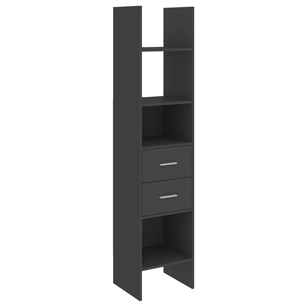 Book Cabinet Grey 40x35x180 cm Engineered Wood