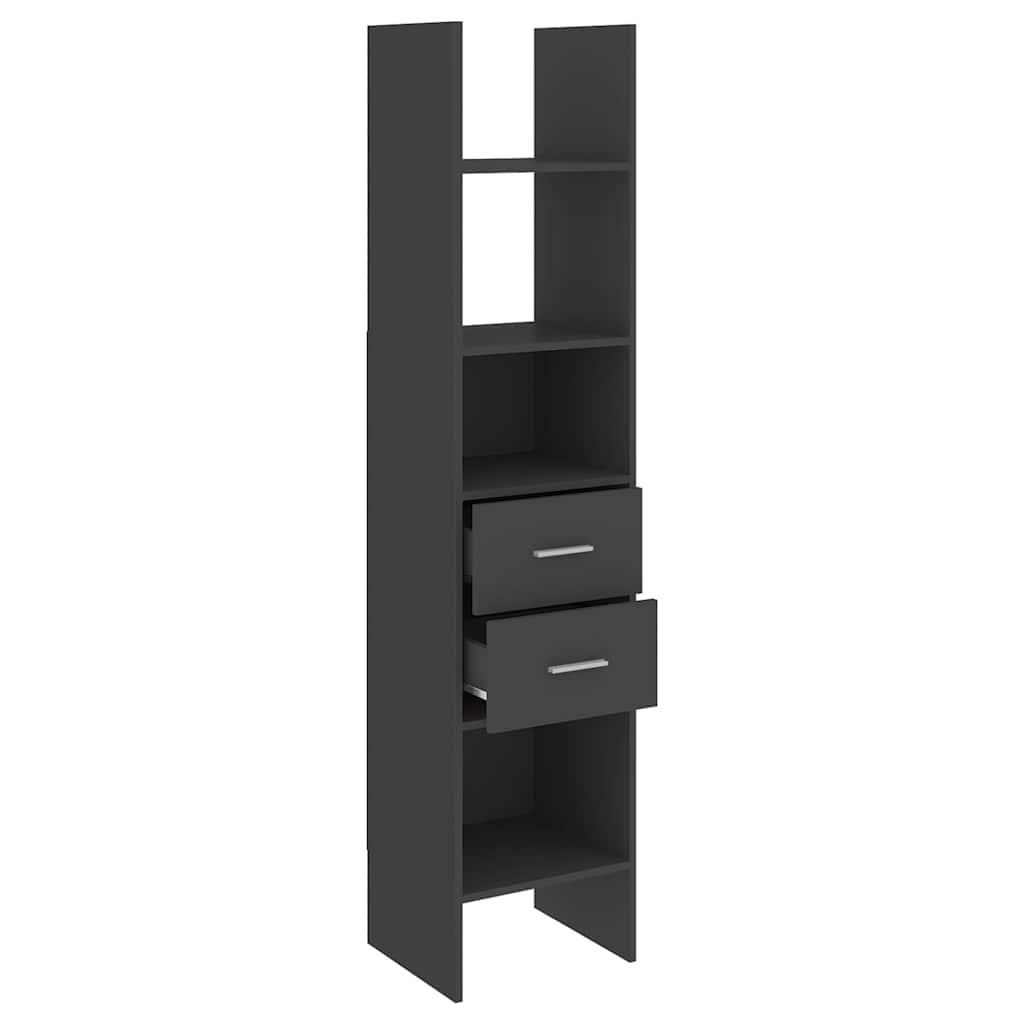 Book Cabinet Grey 40x35x180 cm Engineered Wood