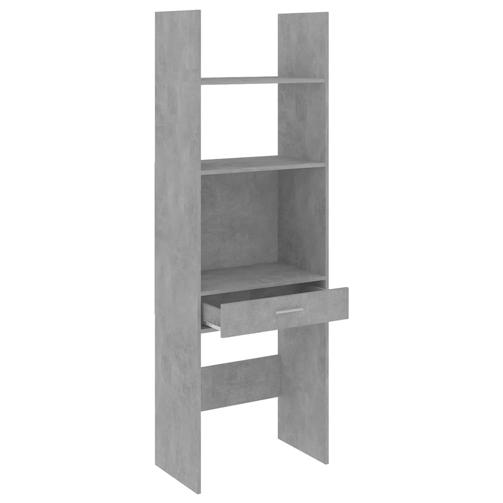 Book Cabinet Concrete Grey 60x35x180 cm Engineered Wood