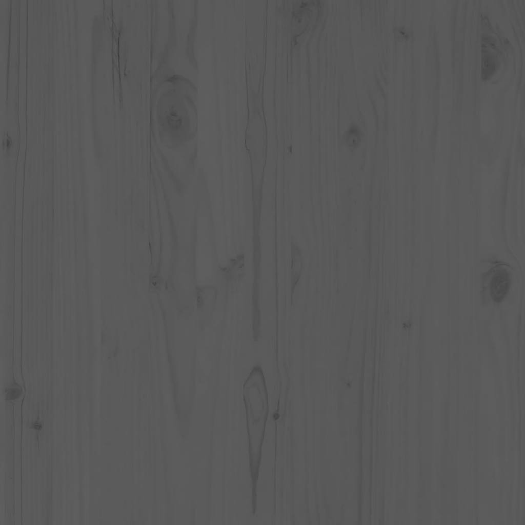 Garden Middle Sofa Grey Solid Pinewood