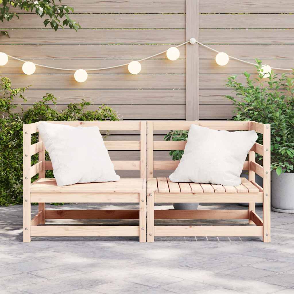 Garden Corner Sofas 2 pcs Solid Pinewood