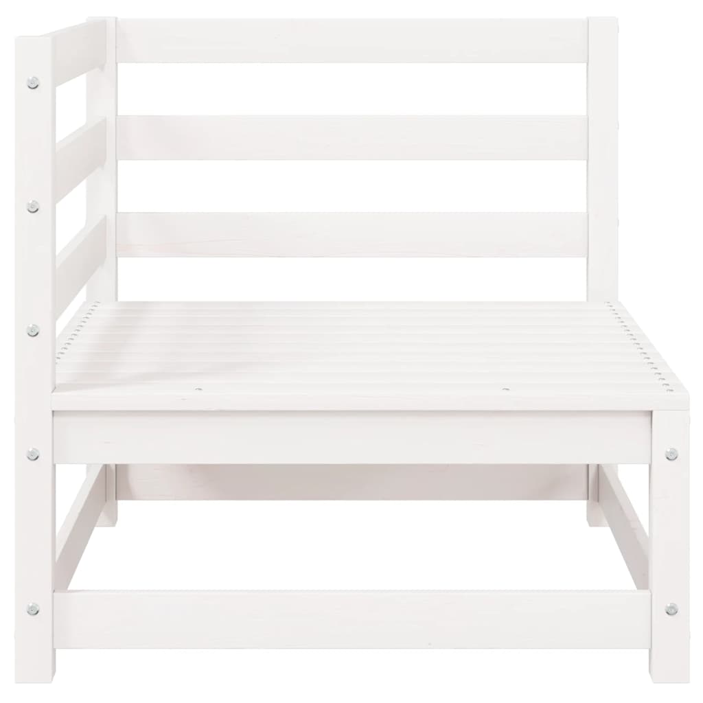 Garden Corner Sofas 2 pcs White Solid Pinewood