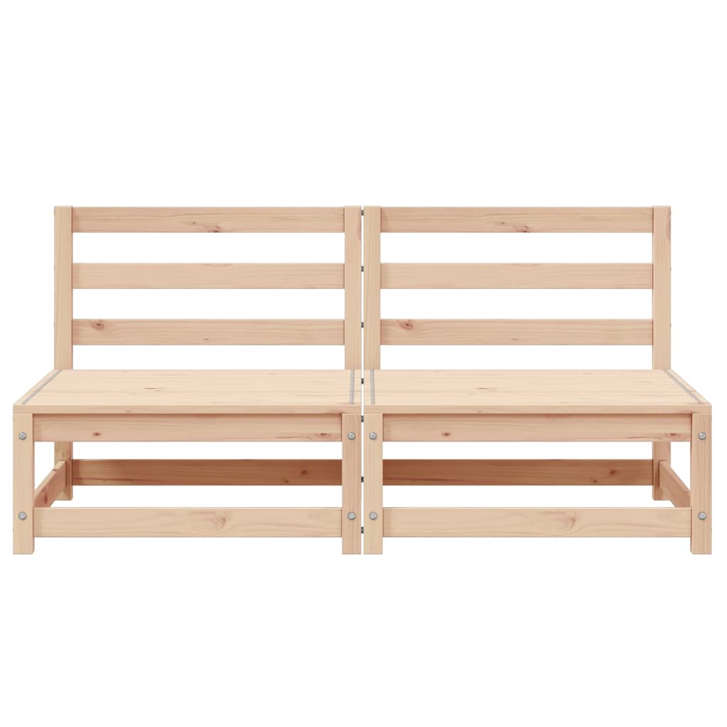 Garden Middle Sofas 2 pcs Solid Pinewood