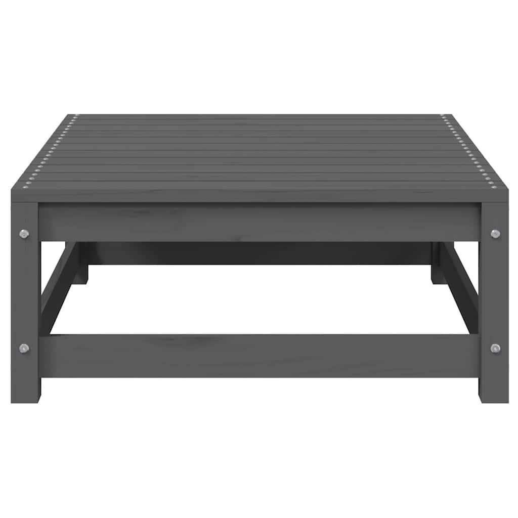 2 Piece Garden Lounge Set Grey Solid Pinewood