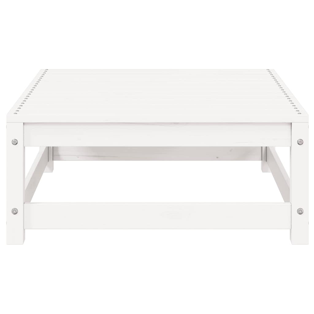 3 Piece Garden Lounge Set White Solid Pinewood