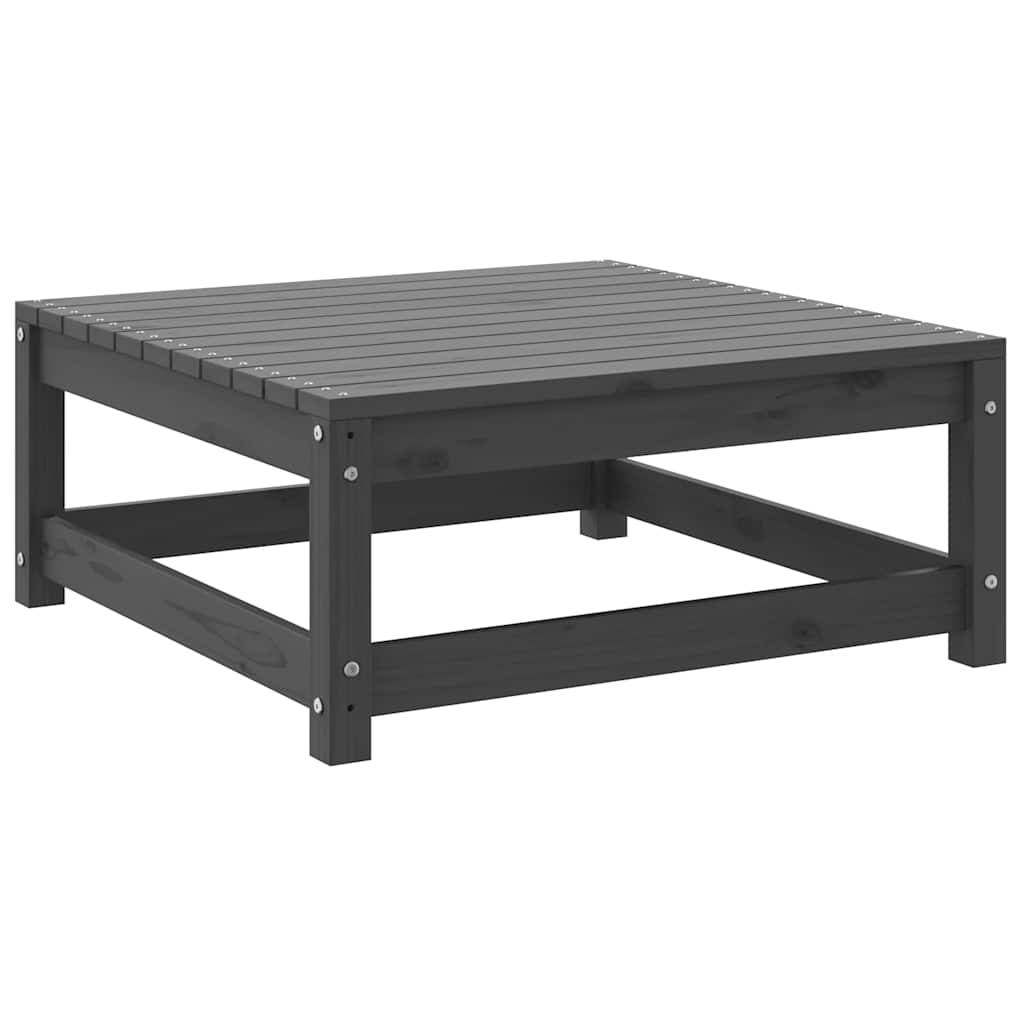 3 Piece Garden Lounge Set Grey Solid Pinewood