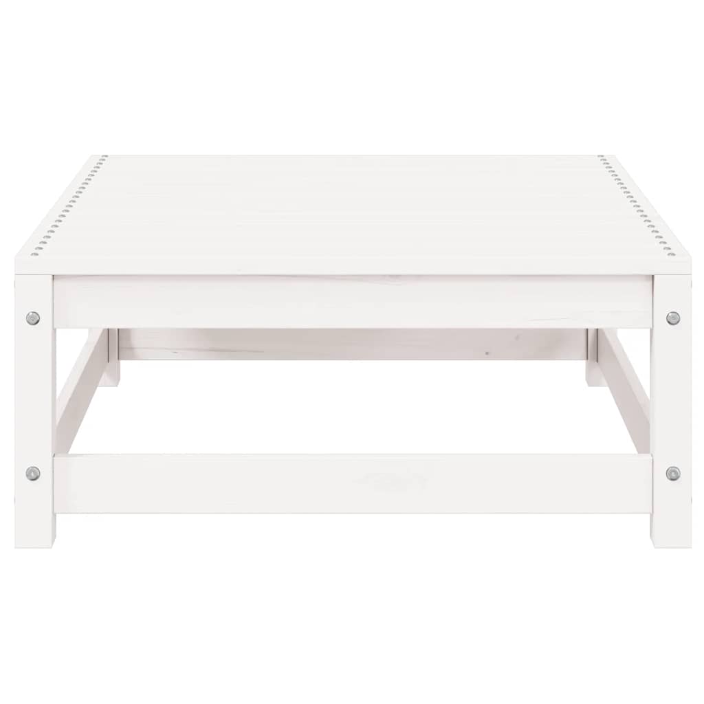 3 Piece Garden Lounge Set White Solid Pinewood