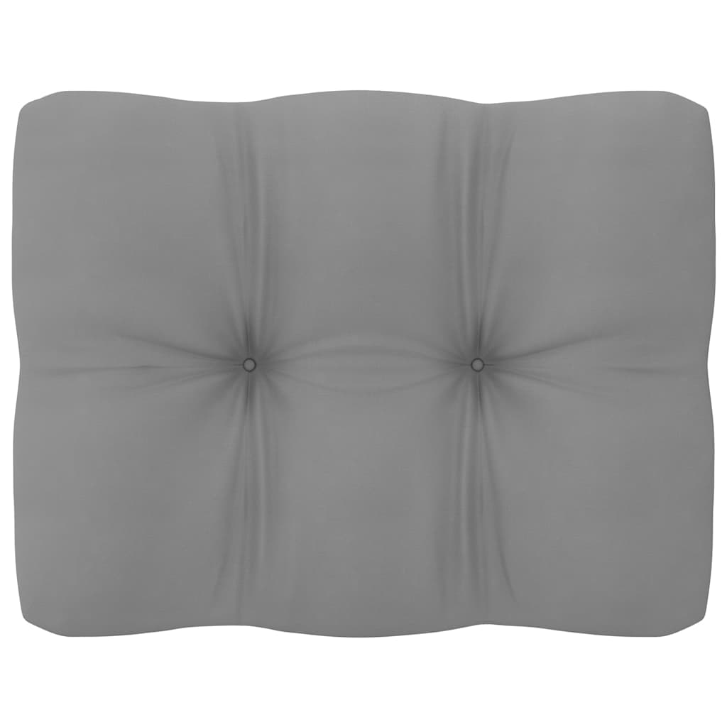 Garden Corner Sofa with Grey Cushions Solid Pinewood