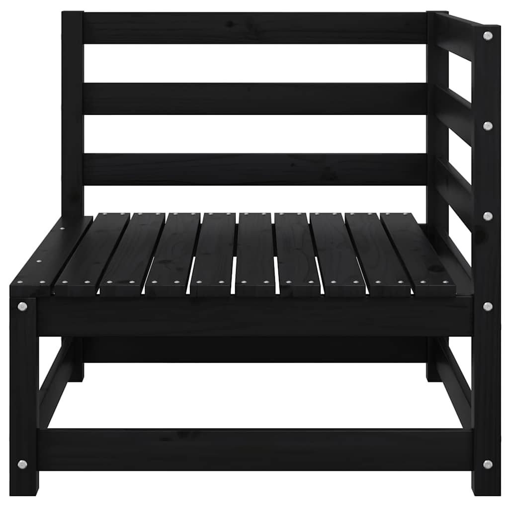 Garden Corner Sofa with Anthracite Cushions Solid Pinewood