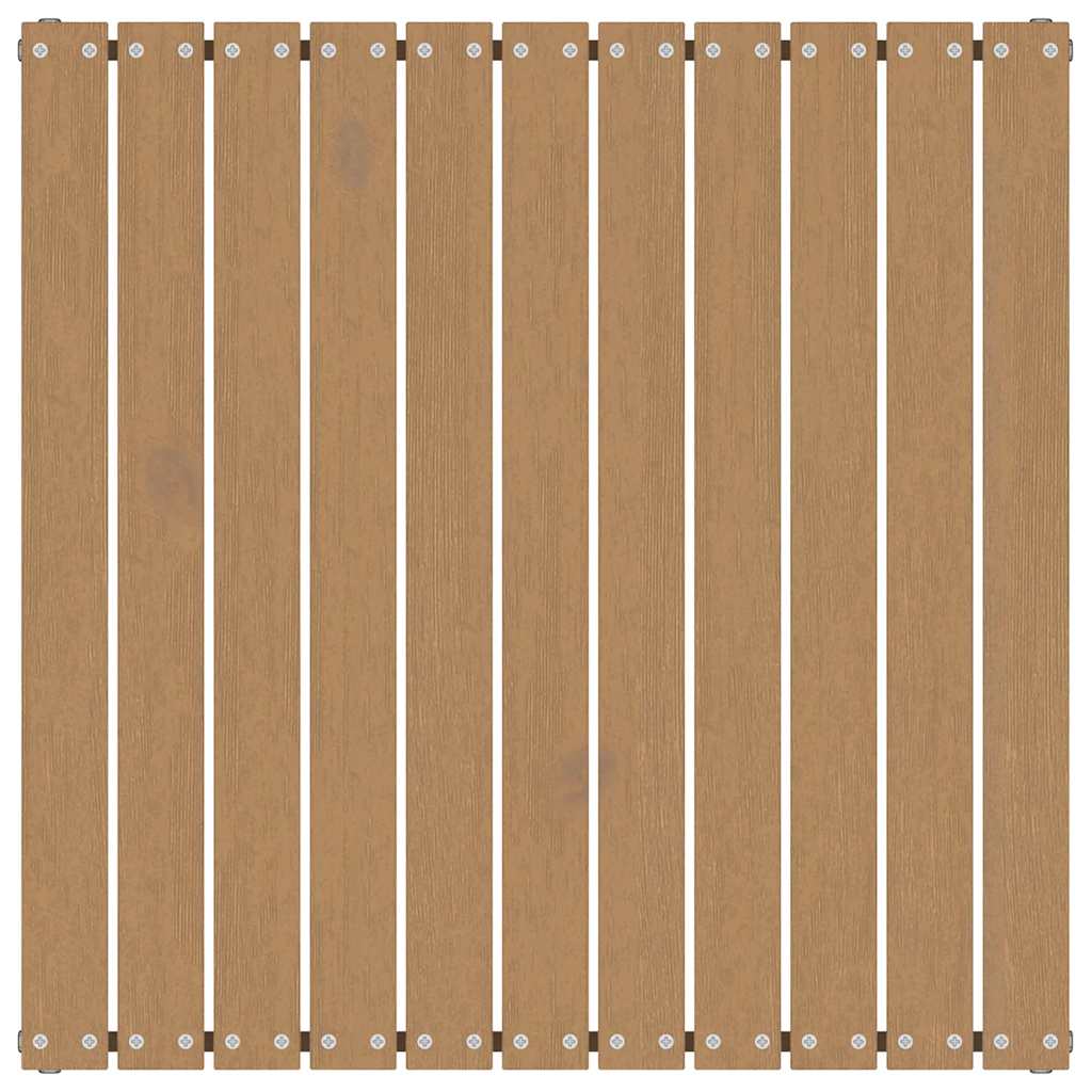 Garden Footstool with Cushion Honey Brown Solid Pinewood