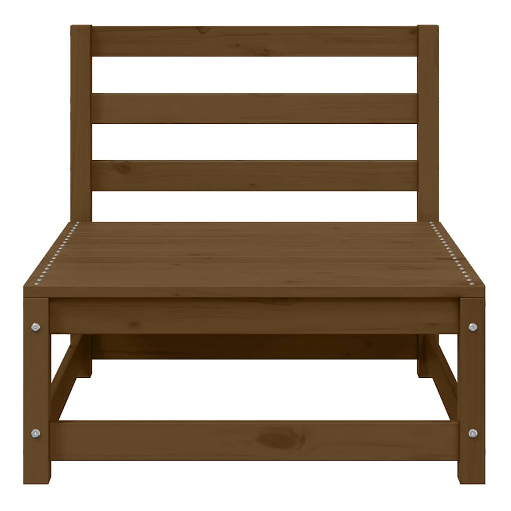 Garden Middle Sofas with Cream Cushions 2 pcs Solid Pinewood