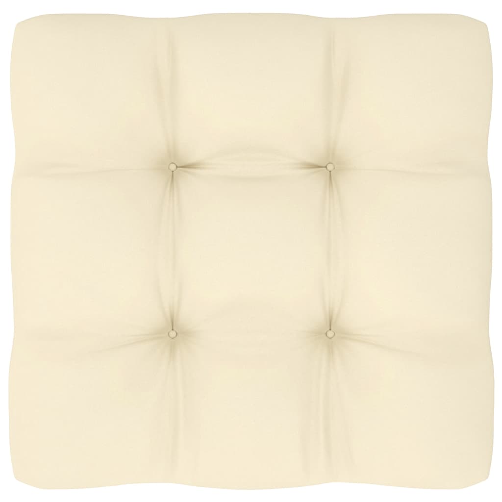 Garden Middle Sofas with Cream Cushions 2 pcs Solid Pinewood