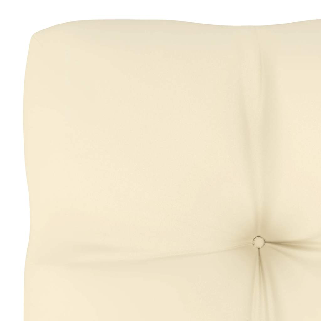 Garden Middle Sofas with Cream Cushions 2 pcs Solid Pinewood