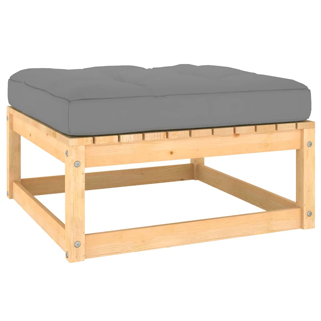 2 Piece Garden Lounge Set with Cushions Solid Pinewood