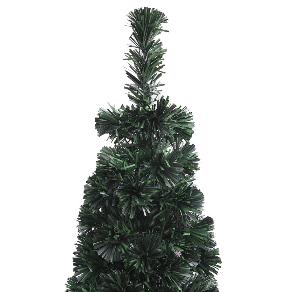 Artificial Slim Christmas Tree with Stand 150 cm Fibre Optic
