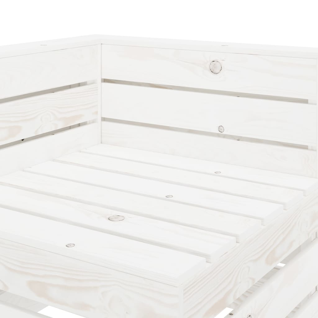 6 Piece Garden Lounge Set Pallets Wood White