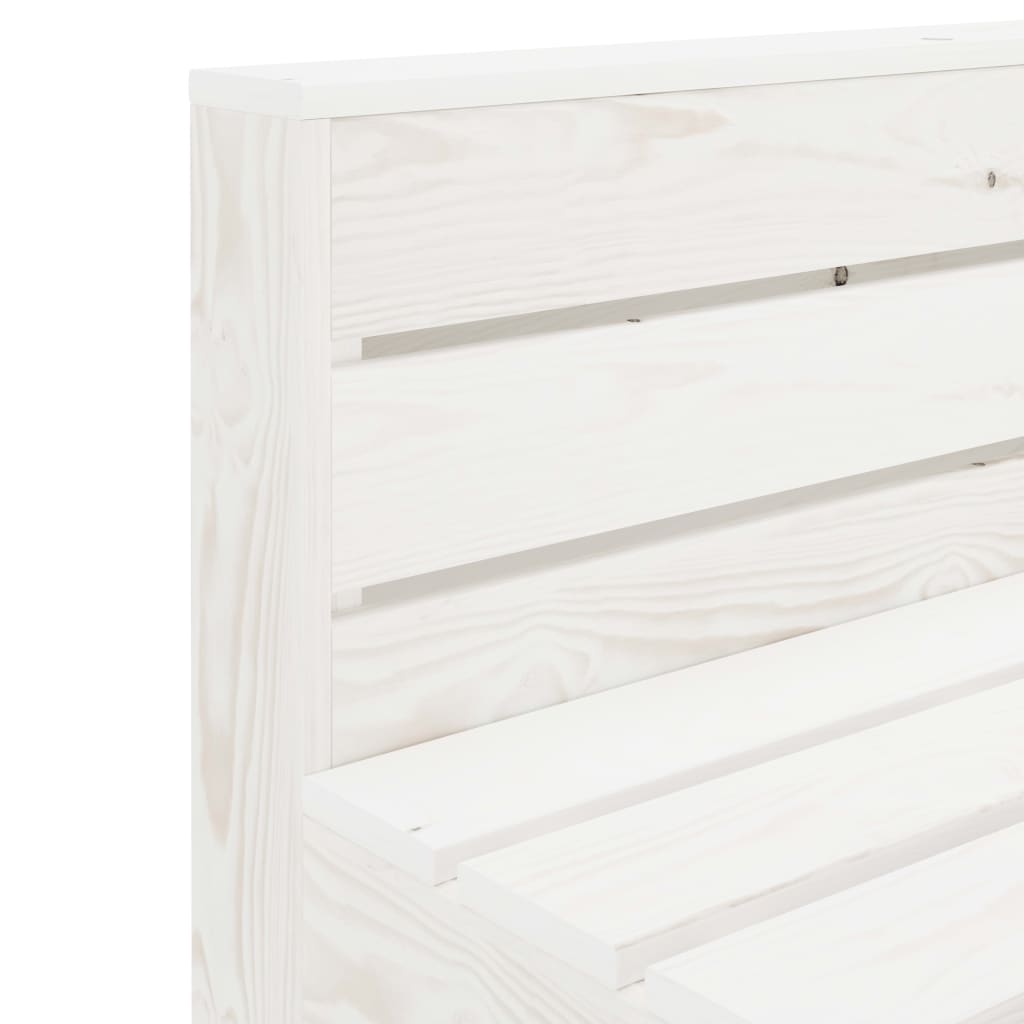 6 Piece Garden Lounge Set Pallets Wood White