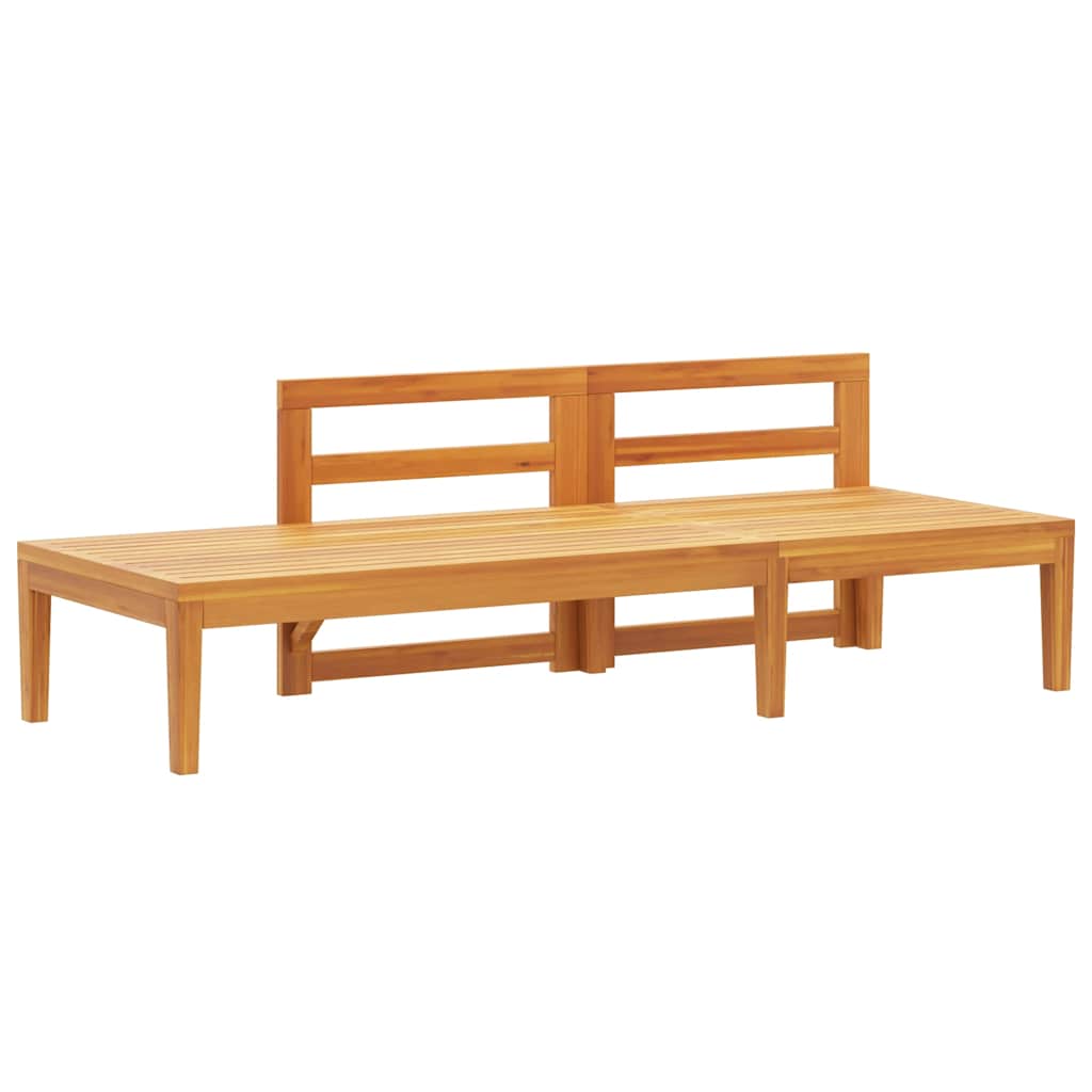 Garden Bench with Table Dark Grey Cushions Solid Acacia Wood
