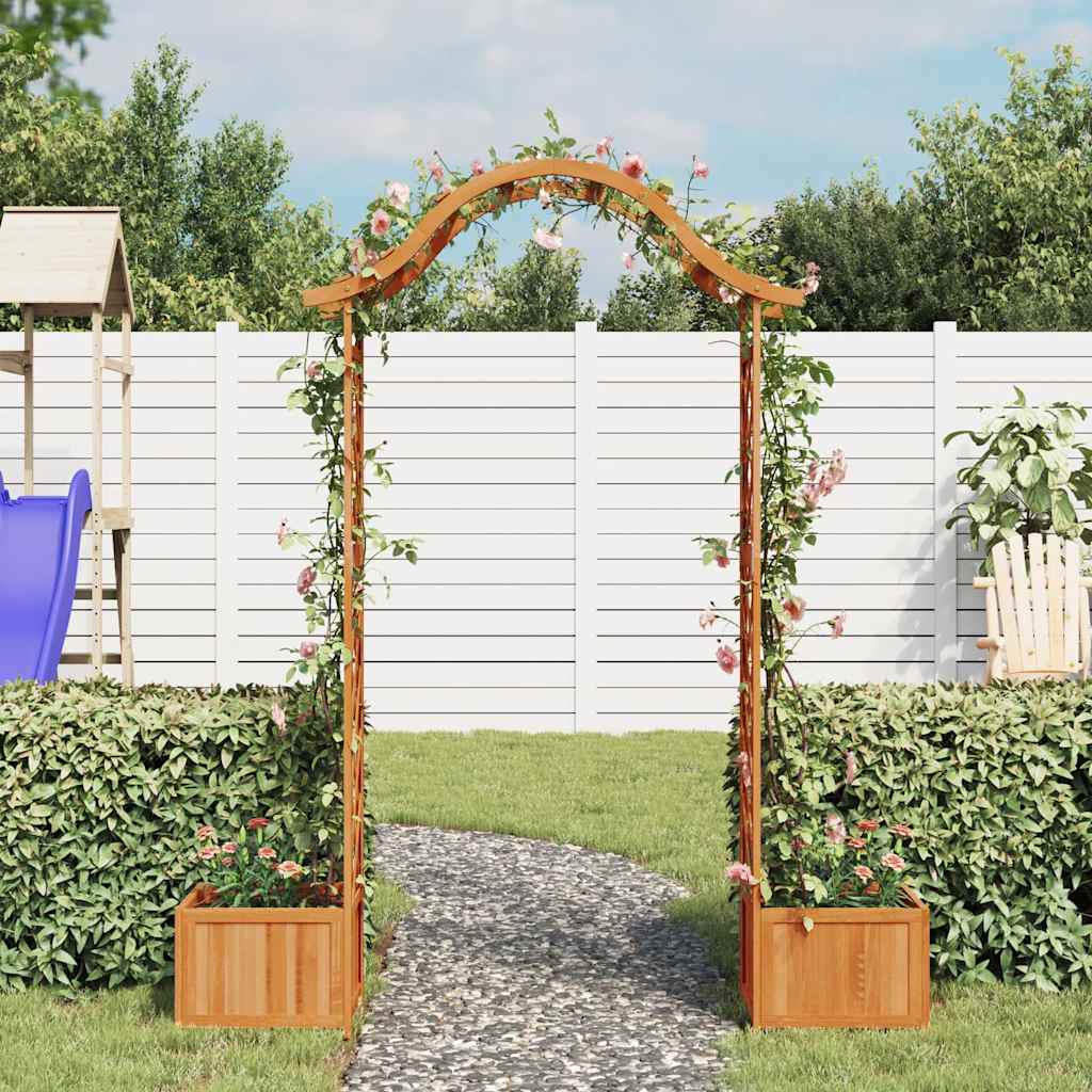 Garden Pergola with Planter Solid Firwood