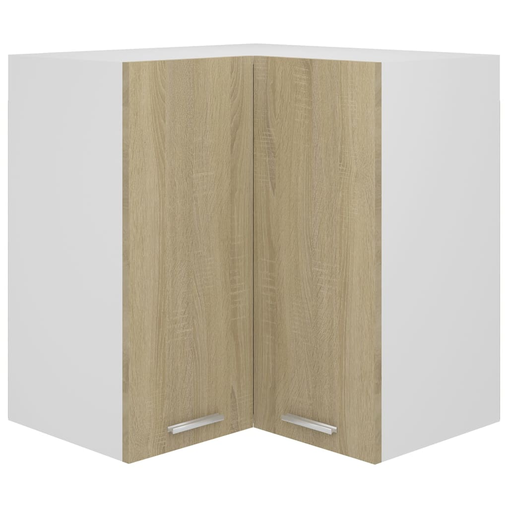 Hanging Corner Cabinet Lyon Sonoma Oak 57x57x60 cm Engineered Wood