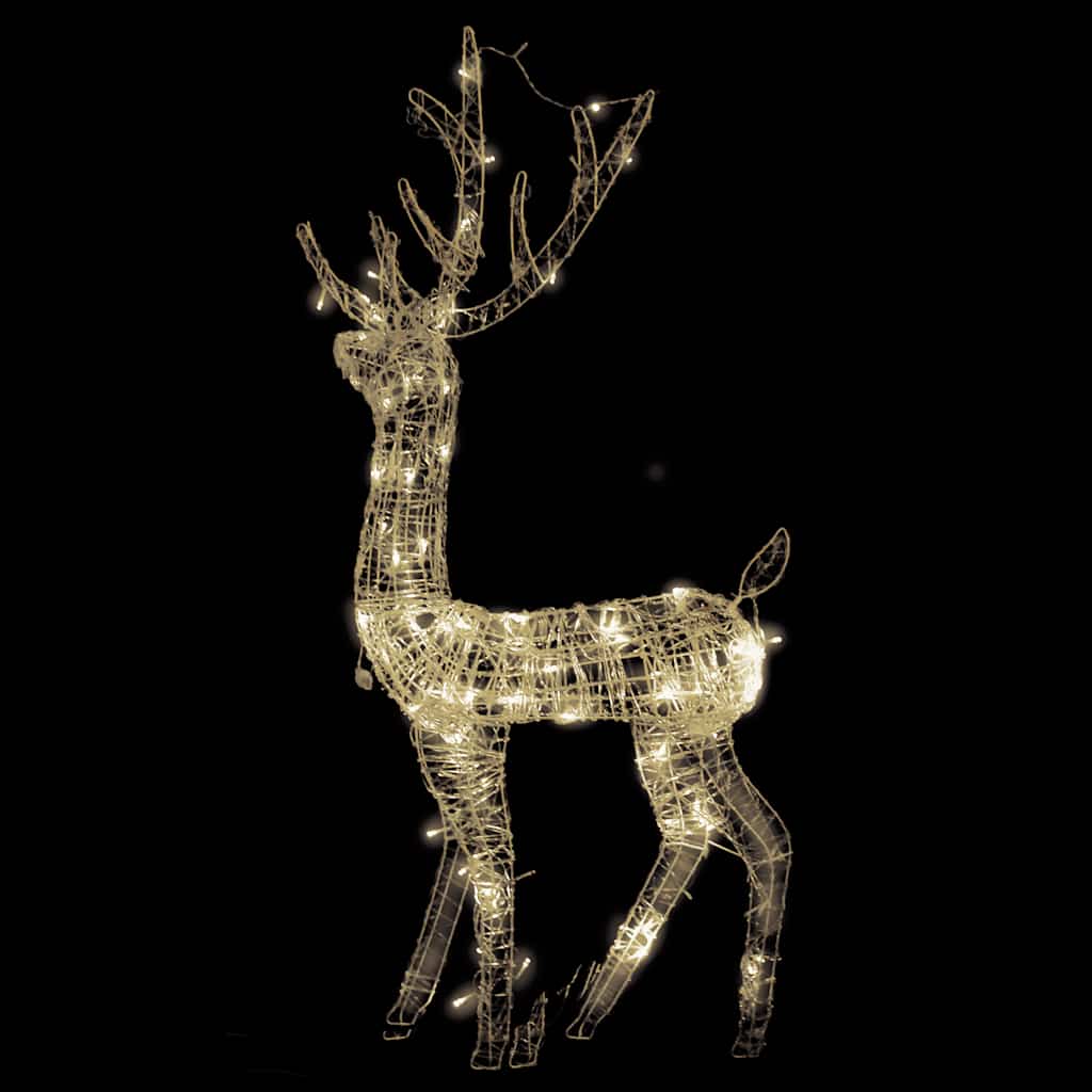 Acrylic Reindeer Christmas Decoration 140 LEDs 120 cm Warm White