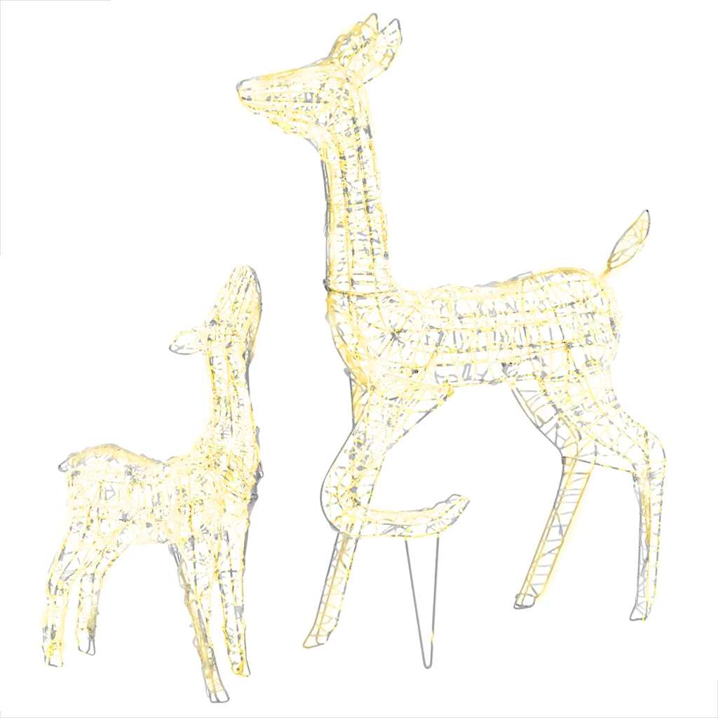 Acrylic Reindeer Family Christmas Decoration 160 LED Warm White