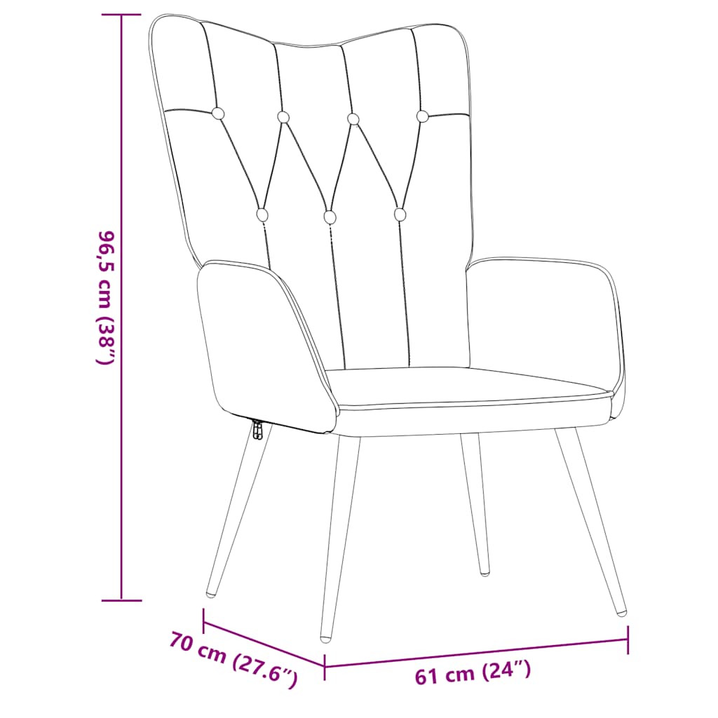 Relaxing Chair with a Stool Dark Grey Fabric