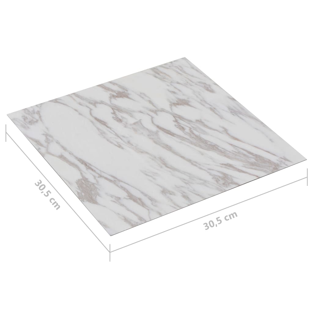 Self-adhesive Flooring Planks 20 pcs PVC 1.86 m² White Marble